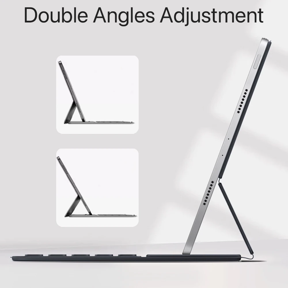Teclado inalámbrico Bluetooth mágico para iPad 2025 A16 iPad Air 4 5 funda Pro 11 12,9 2018-2022 funda para iPad con soporte para teclado y tableta