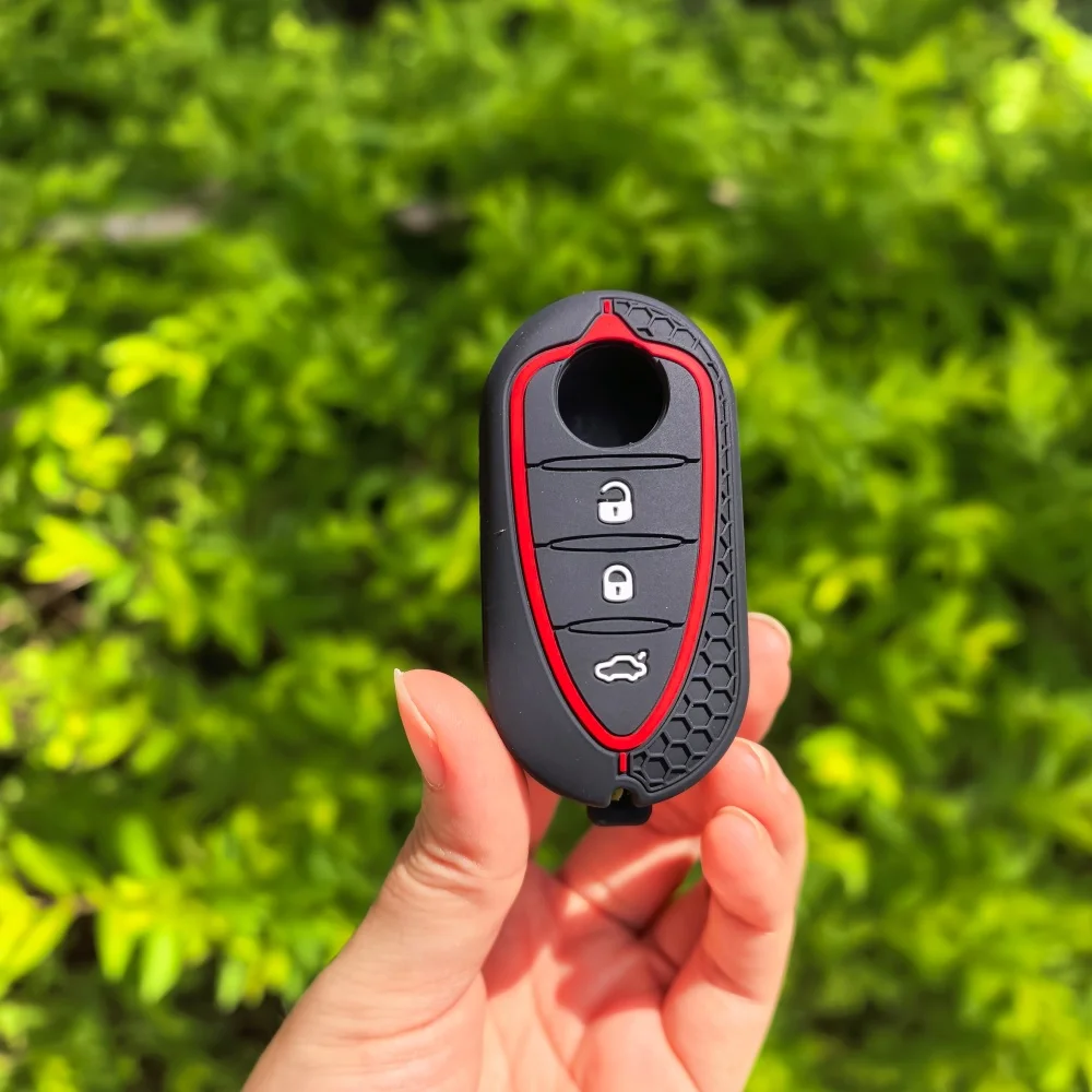 غطاء مفتاح من السيليكون لألفا روميو جيوليتا أسطورة جونيور 4C روميو ميتو أسطورة 159 GTO GTA المفاتيح اكسسوارات السيارات #5