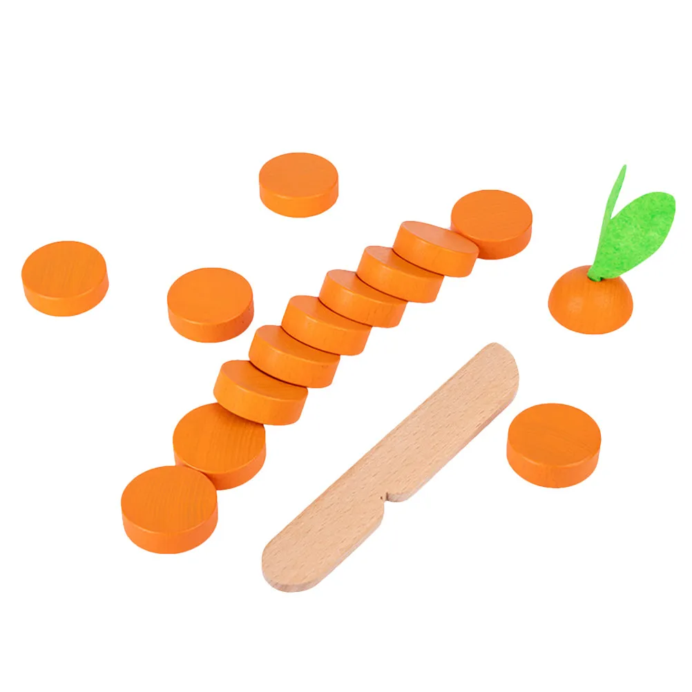 

1Set Fruit Cutting Simulation Carrot Educational Playset for Kids Early Learning Fine Motor Skills Hand Eye Coordination