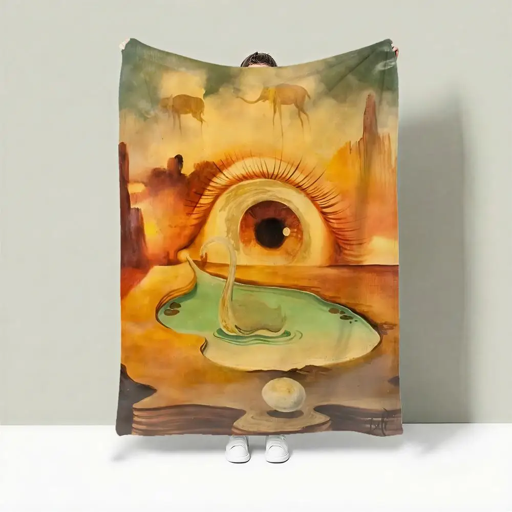 

Artist S-Salvador Dali Throw Lightweight 240g Flannel Blanket Soft Skin-friendly for Summer Cooling