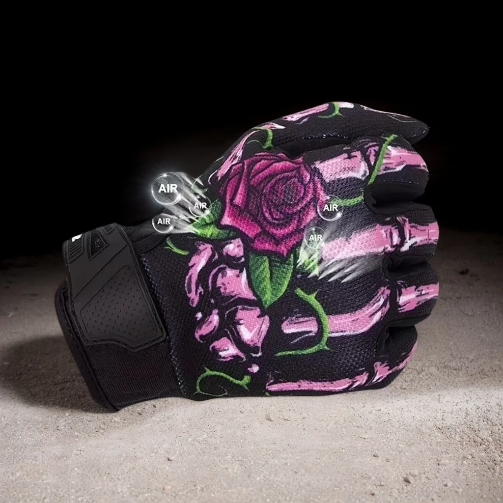 

​ ​ Велосипедные перчатки с полным пальцем — мотоциклетные перчатки с сенсорным экраном и дизайном черепа для езды на горных велосипедах ​ ​