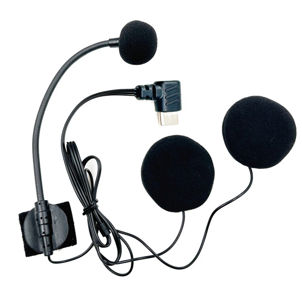 

Motorcycle Helmet Headphone Type C Connector Motorcycle Helmet Interphone Intercom Noise Reduction for Cycling Biking