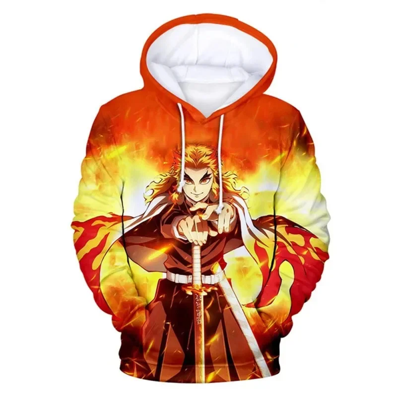 Hot Sale Demon Slayer Trend Pullover 3D Printed Sweatshirt Cosplay Anime Peripheral Comfortable Men\'s Sweatshirt Loose plus size