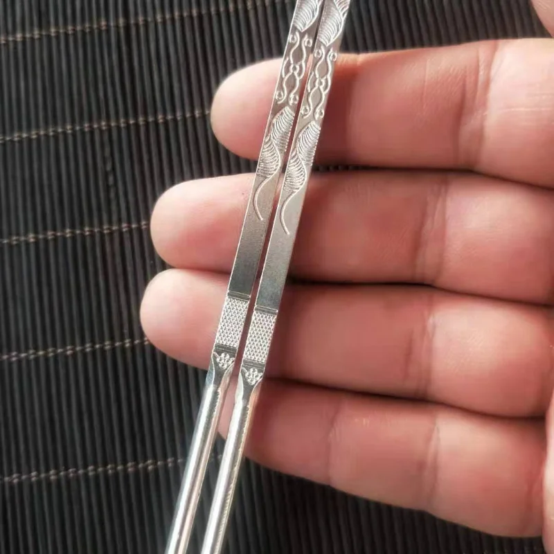 

Manufacturer Wholesale Vintage Handicrafts Antique Collectibles Decorative Items Gifts Tibetan Silver Chopsticks