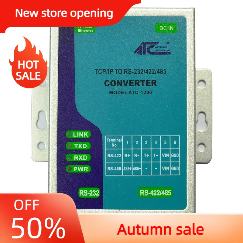 

High performance and low cost TCP/IP To RS-232/422/485 Converter ATC-1200