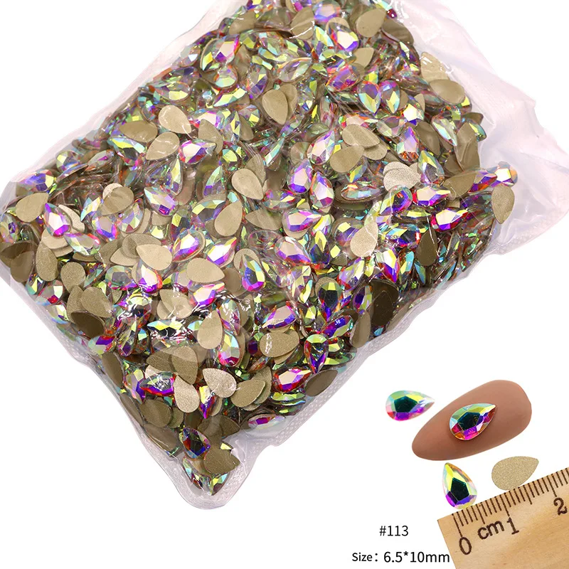 VDD 81-118 Großhandel 1440 Stück Glasrhinestones Kristall AB Flache Rückseite Glänzende Strass-Steine für DIY-Handwerk Nagelkunst-Zubehör – Detail 39