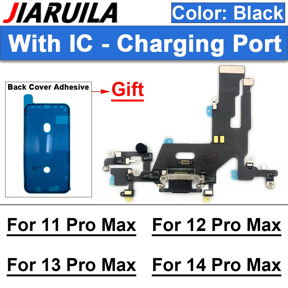 Cavo flessibile per porta caricatore USB da 1 pz per Iphone 11 Pro Max 14 Plus 12 Pro Connettore per caricabatterie dock con microfono flessibile