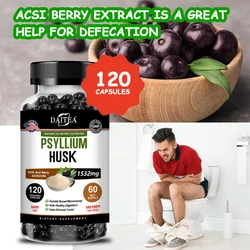 Psyllium Husk Capsules, Good for Gut Health, Cleansing, Detoxification, Digestive System, Non-GMO