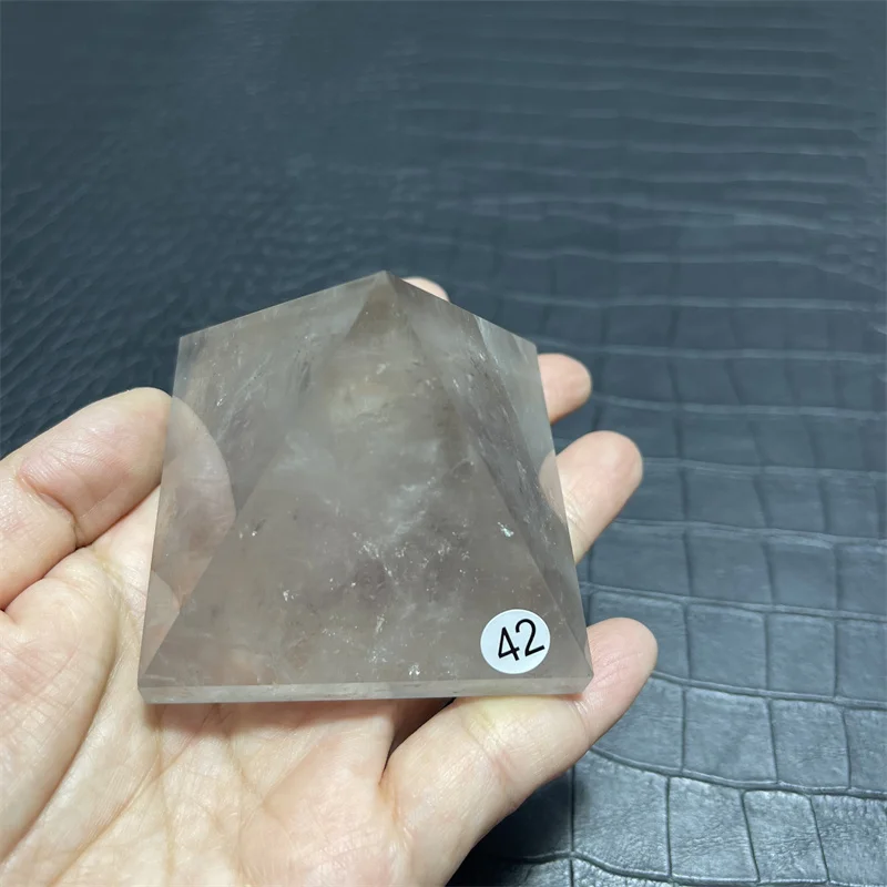 Rainbow Natural Clear Quartz Smoky Crystal Energy Tower Reiki Mineral Pyramid Gemstone
