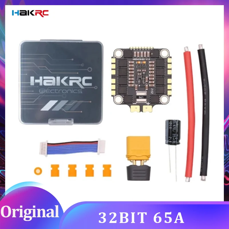 HAKRC 32BIT 65A BLHeli_32 2-8S 4in1 Brushless ESC 30.5 * 30.5mm for RC FPV Racing Drone