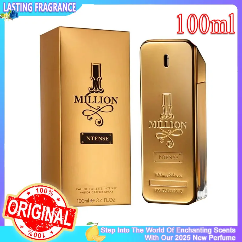 Perfume Perfume Woody para hombre Extracto de ladrillo de oro de millones de oro - Perfume de larga duración para hombre 100 ml Fragancia de oración Colonia