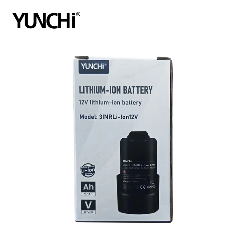 Imagem -05 - Yunchi-bateria Li-ion Recarregável para Bosch Power Tool Bateria de Substituição para Moedor Broca Elétrica Ferramenta Rotativa 12v 2.0ah