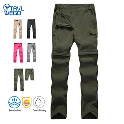 TRVLWEGO Women's Hiking Cargo Pants Water-Resistant Quick Dry UPF 50+ Lightweight Travel Camping Work Pants Polyester Trousers