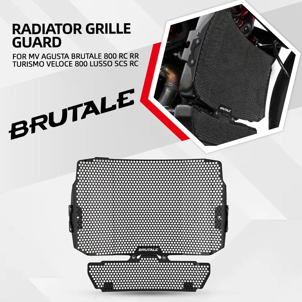 FOR MV Agusta Brutale 800 RC RR Turismo Veloce 800 Lusso SCS RC Motorcycle Radiator Grille Guard Cover Oil Cooler Protection