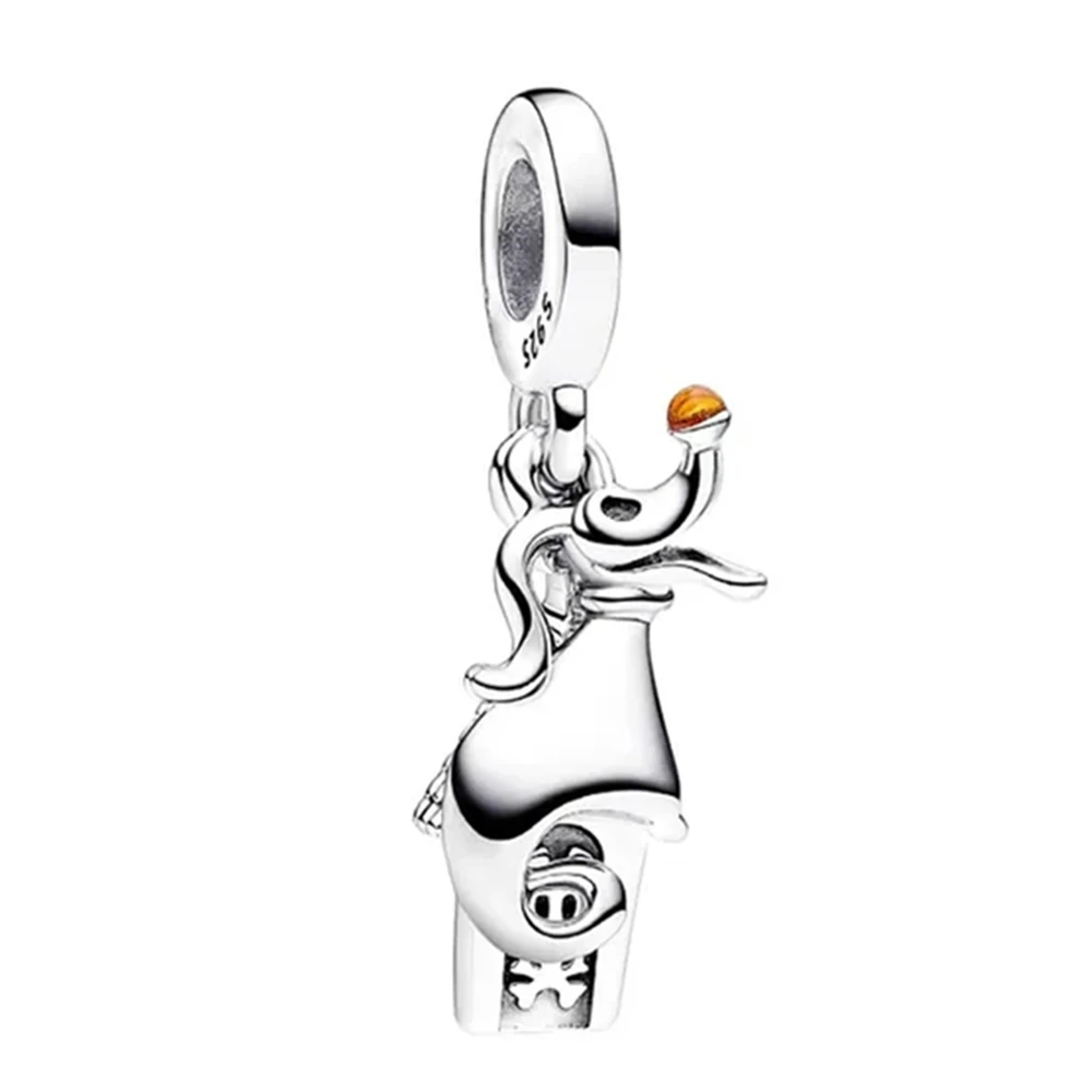 Silver Colour Finding Dangle Charm Holder Fit Original Brand DIY Charm for Women Jewelry Making Gift image 5