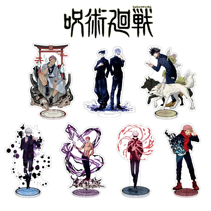 15cm Jujutsu Kaisen Anime Figure Acrylic Stand Model Plat Gojo Satoru Yuji Ryomen Sukuna Fushiguro Megumi Desk Decor Sign Gifts