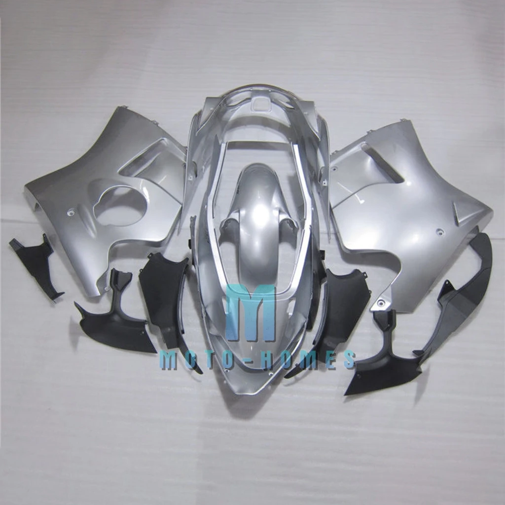 Free Custom Bodywork For Honda CBR1100XX 1996-2007 98 99 00 01 02 03 CBR 1100XX 96-07 Injection Road Racing Fairing Kit Silvery