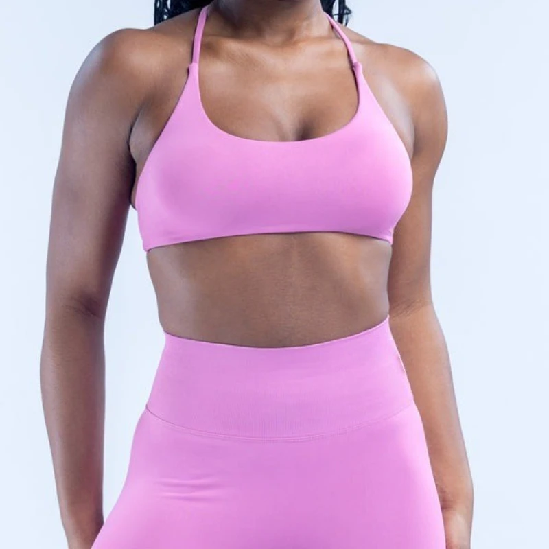 Pericic Twist Back BH Sexy Rückenfreies Gepolstertes Gym-Top Damen Yoga-BH Mittlere Stütze Atmungsaktiver Sport-BH Fitness-Tanktops – Detail 7