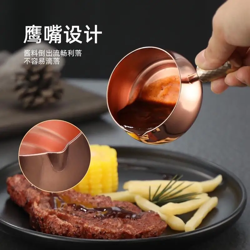 304 Stainless Steel Sauce Cup with Handle American Style Steak Dipping Cup Restaurant Ketchup Bowl Food Grade Condiment Cups