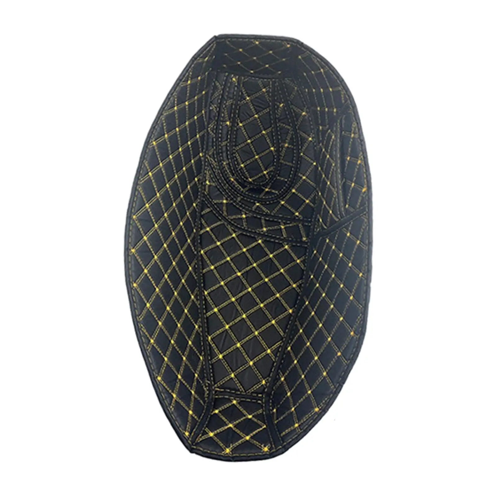 PU Leather Motorcycle Seat Bucket Pad Full Coverage Storage Rear Cargo Liner Mat for Passenger Comfort