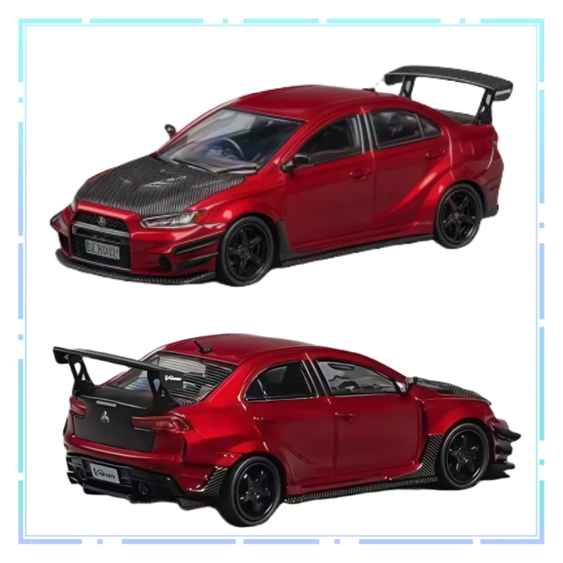 

CM Model 1:64 Mitsubishi EvoX Varis Carbon Cap Alloy Car Model Decorations Exquisite Collectible Simulation Car Festival Gifts