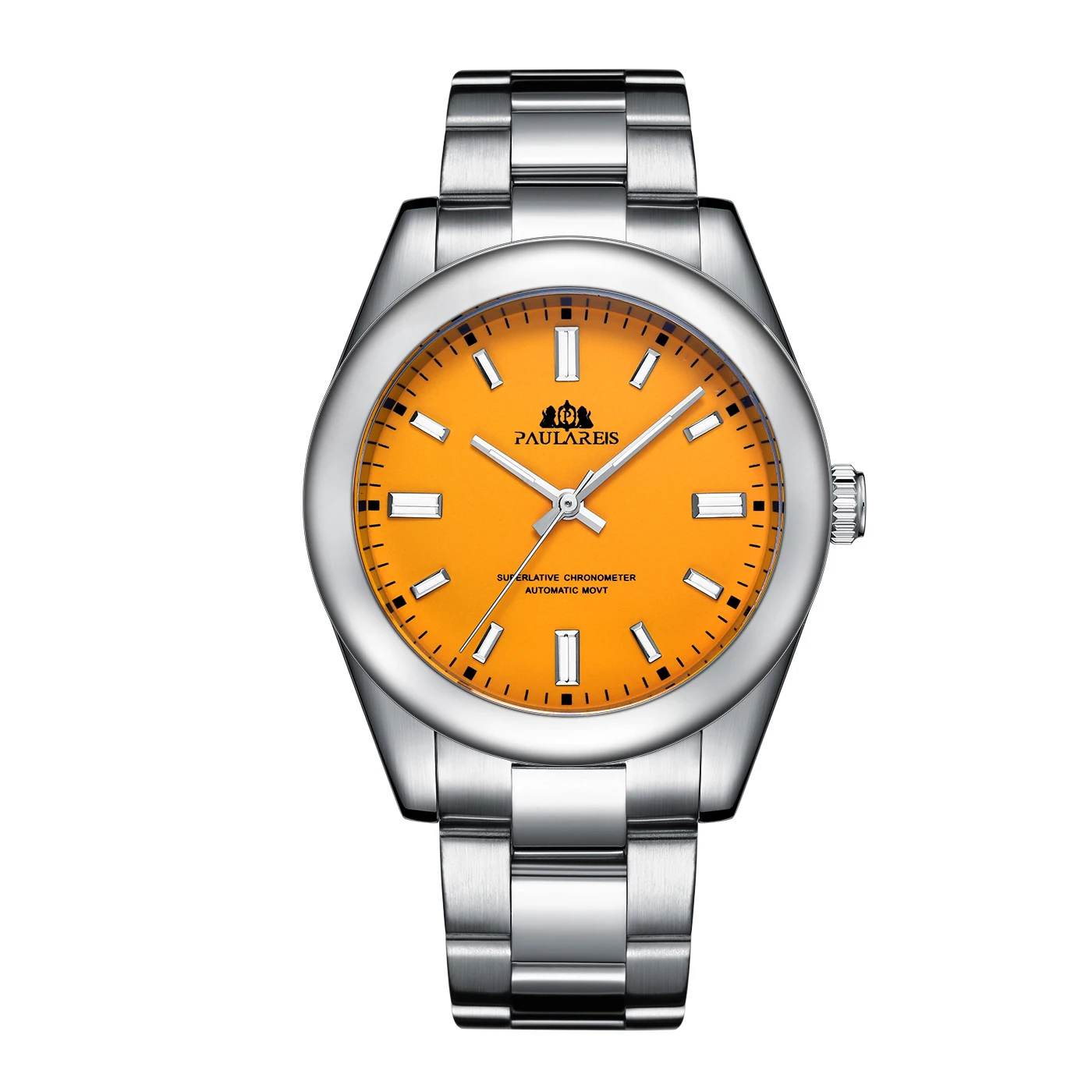 

Автоматические механические часы с радужным циферблатом (красный, желтый, синий, зеленый), из нержавеющей стали, 41 мм, мужские наручные часы