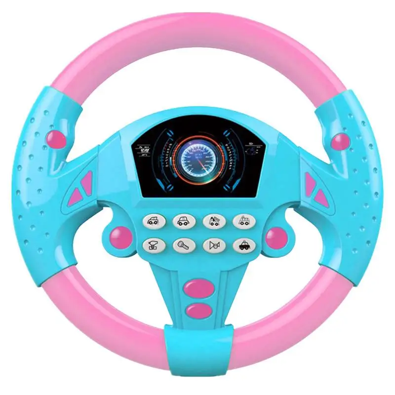 Multi Functional Rotation Simulation Steering Wheel Simulation Driving Car Children\'s Co Pilot Electric Toy Vocal Toy Gift