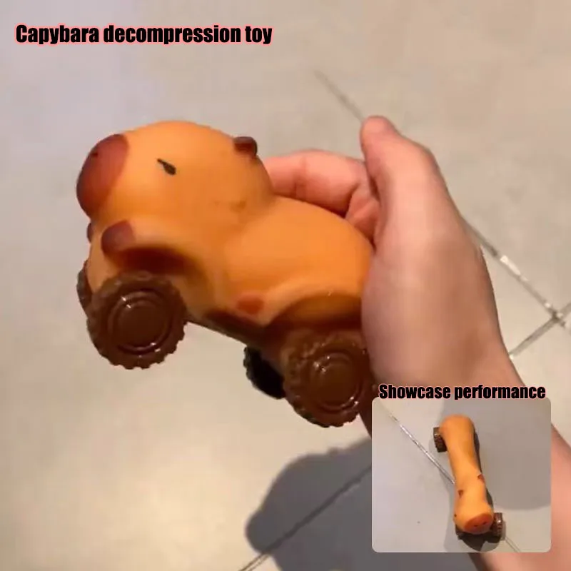 Capybara Pinch Toy Cute Mini Action  Squeeze Car Creative Funny Block Stretch Decompression Relaxing Toys Children and Adults