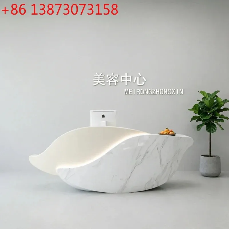 Business Display Reception Desk Salon Modern Luxury Events Commercial Italian Bancone Da Reception Furniture
