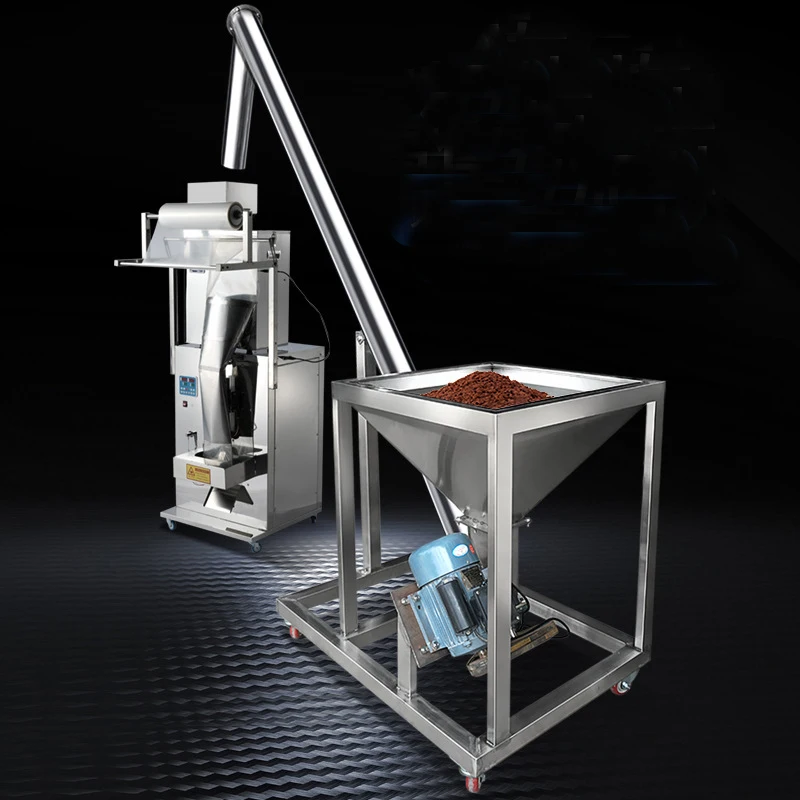 Particle Spiral Conveyor Automatic Circular Tube Inclined Feeding Machine Easy  Motor Carbon Steel Stainless Steel Powder