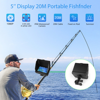 5 inch Fishing Camera Underwater Fish Finder 1080P HD 20m Fishfinder IP68 Infrared Light Camera for Ice fishing