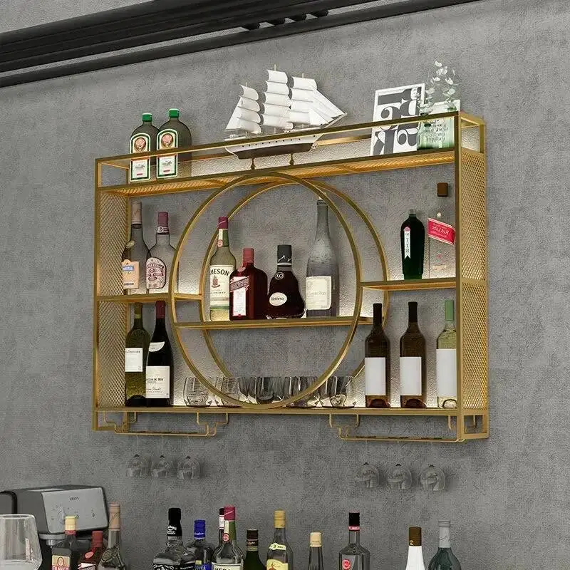 Wall Mounted Wrought Iron Display Rack,wall Mounted Wine Cabinet,restaurant,wall Mounted Shelf,restaurant Bar Counter,wine Rack