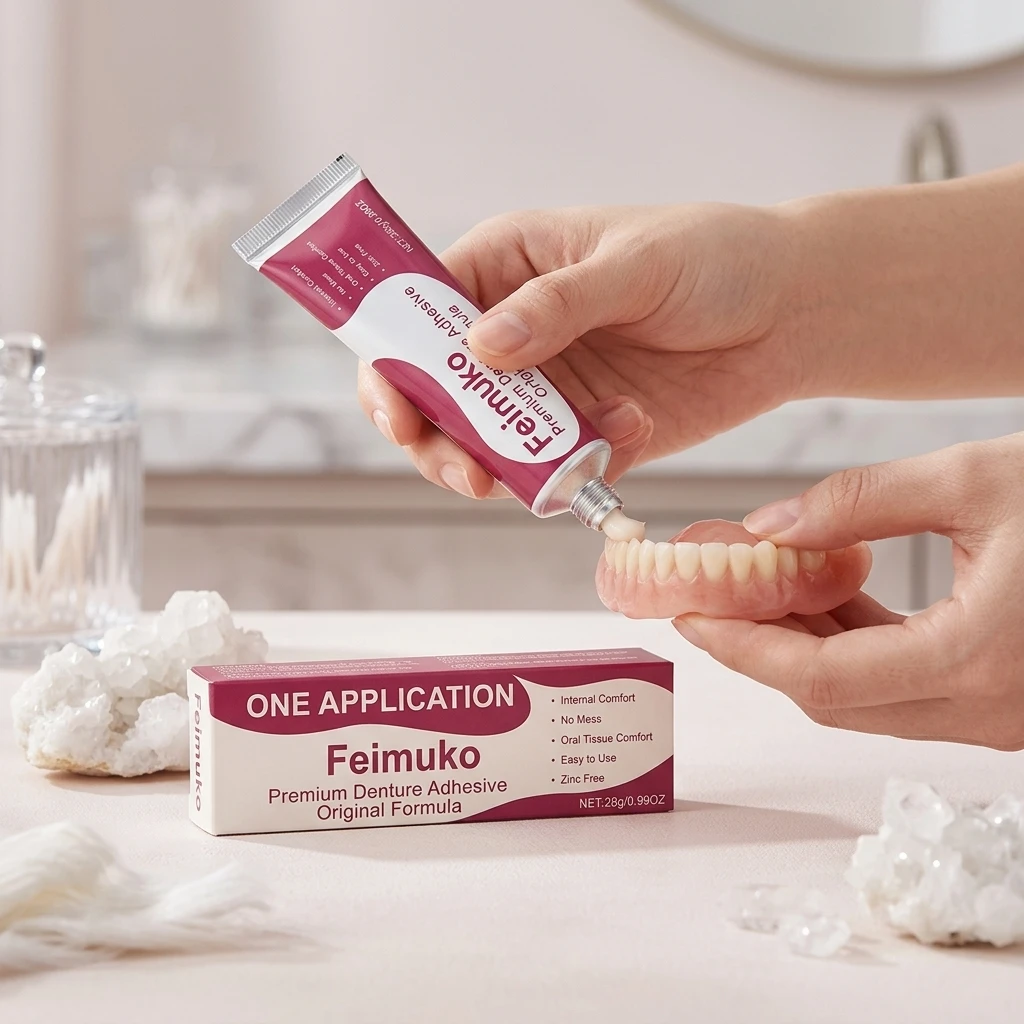Thermoplastic Denture Adhesive Seamless Fit Prevent Loosening Natural Look Reduce Gum Pain Improve Comfort Denture Fixative Glue