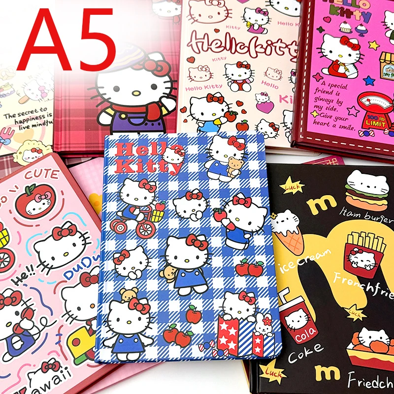 

Блокнот A5 Hello Kitty, 96 страниц, офисные канцелярские принадлежности, студенческий блокнот с подкладкой, блокнот с героями мультфильмов, дневник, тетради, милый альбом для вырезок