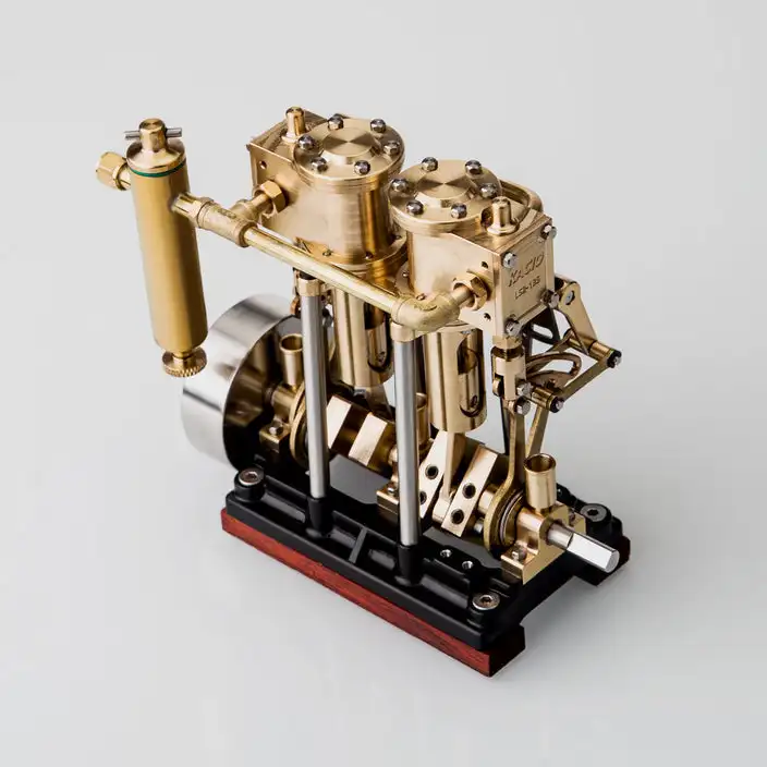 Vertical Steam Engine 2-cylinder Reciprocating Steam Engine Model Boat