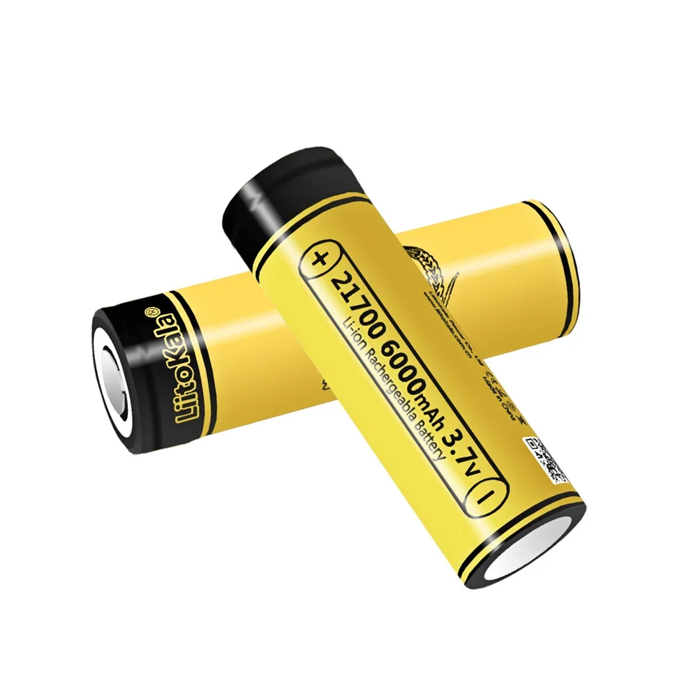 1-20 buah LiitoKala King6000 21700 6000mAh baterai isi ulang 3.7V 1C debit baterai daya tinggi untuk peralatan daya tinggi