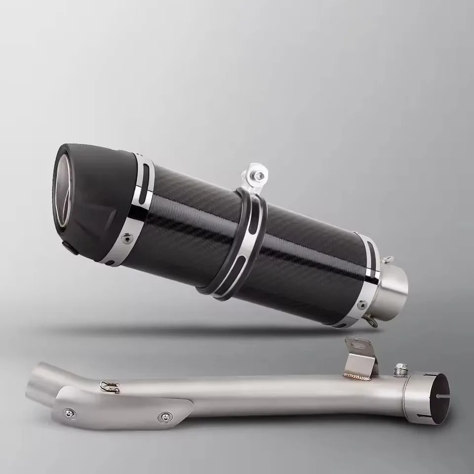 For Suzuki GSXR GSX-R 1000 07-11 GSXR1000 GSX-R1000 K7-K11 Motorcycle Exhaust Mid Link Pipe Escape Slip-On With Silvery Muffler - Image 4