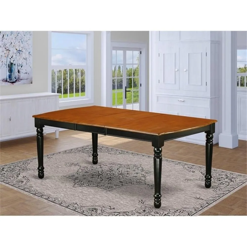 Kitchen Dining Table - a Rectangle Wooden Table Top with Butterfly Leaf & Stylish Legs 42x78 Inch