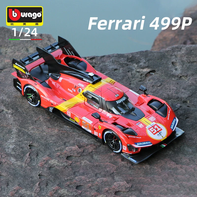 

Bburago 1:24 Ferrari 499P Modificata Alloy Car Diecasts & Toy Vehicles Car Model Miniature Scale Model Car Toys For Children