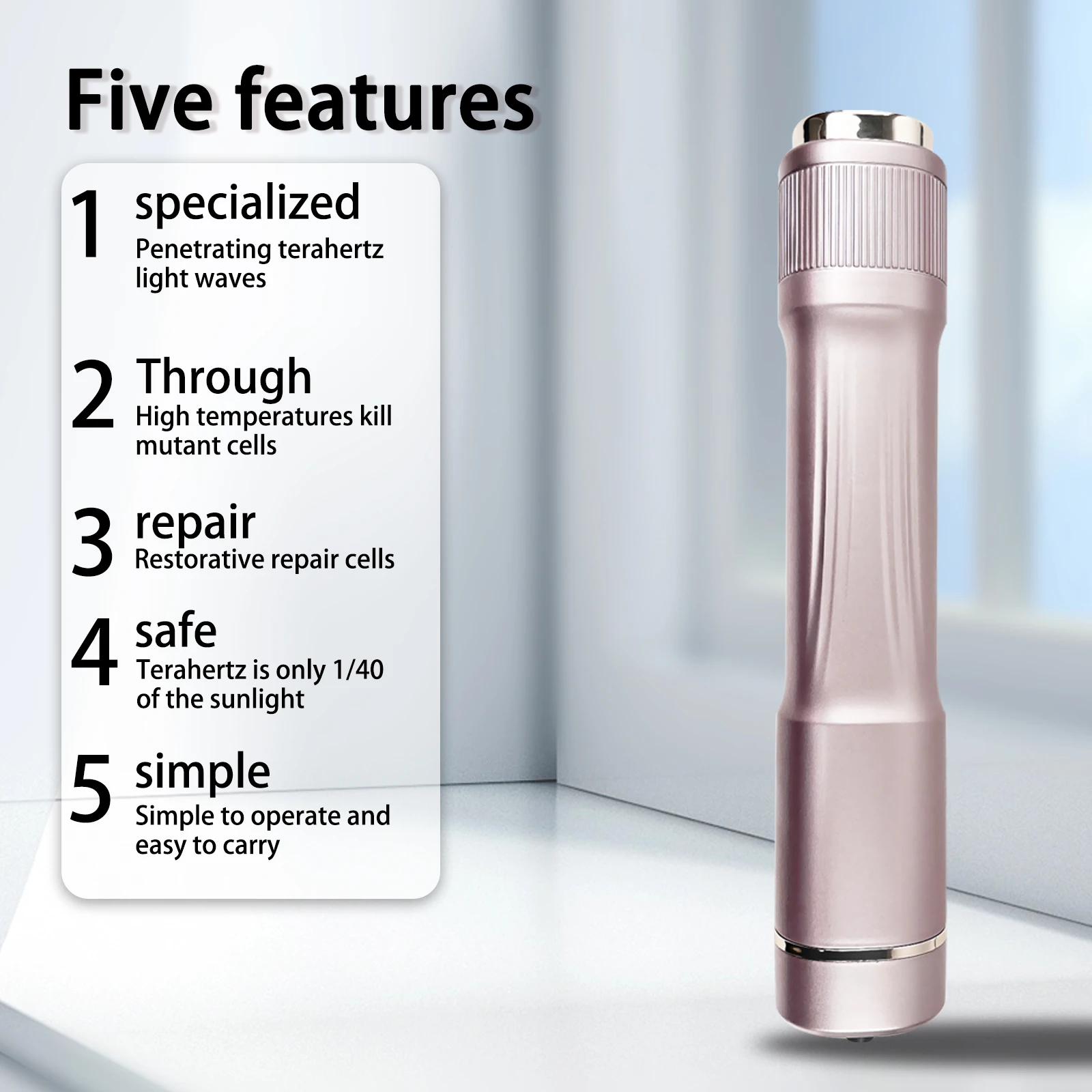 New Frequency Wellness Terahertz Wand Blower Device Physioth Apparatus Heating Terahertz Blue Lightwave Therapy 4 Levels Blower