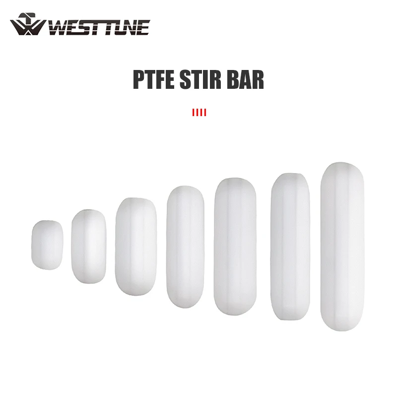WESTTUNE PTFE 磁気スターラーミキサー撹拌棒サイズ 10 ミリメートル 15 ミリメートル 20 ミリメートル 25 ミリメートル 28 ミリメートル 30 ミリメートル 35 ミリメートル撹拌棒磁気実験室バー 10 個