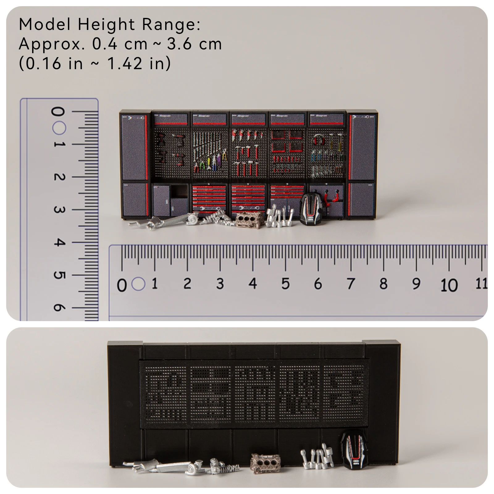 1/64 Garage Resin Model Tool Cabinet Workbench Car Repair Shop Miniature Tools Workshop Diorama Model Car Accessories