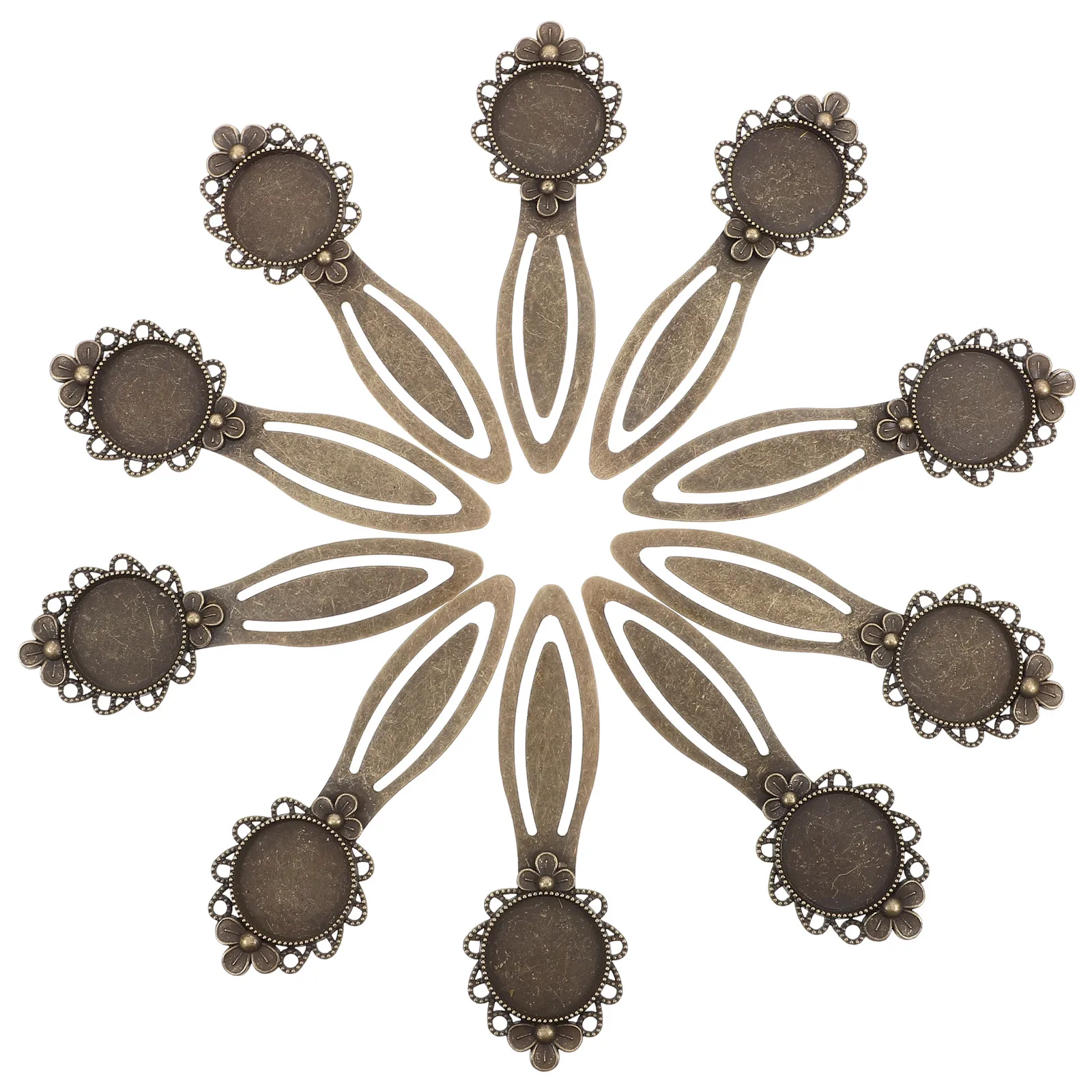 Marque-pages rétro en cuivre, 10 pièces, artisanat décoratif, marqueurs de lecture, porte-Page Vintage, cadeaux, marque-pages de guidage