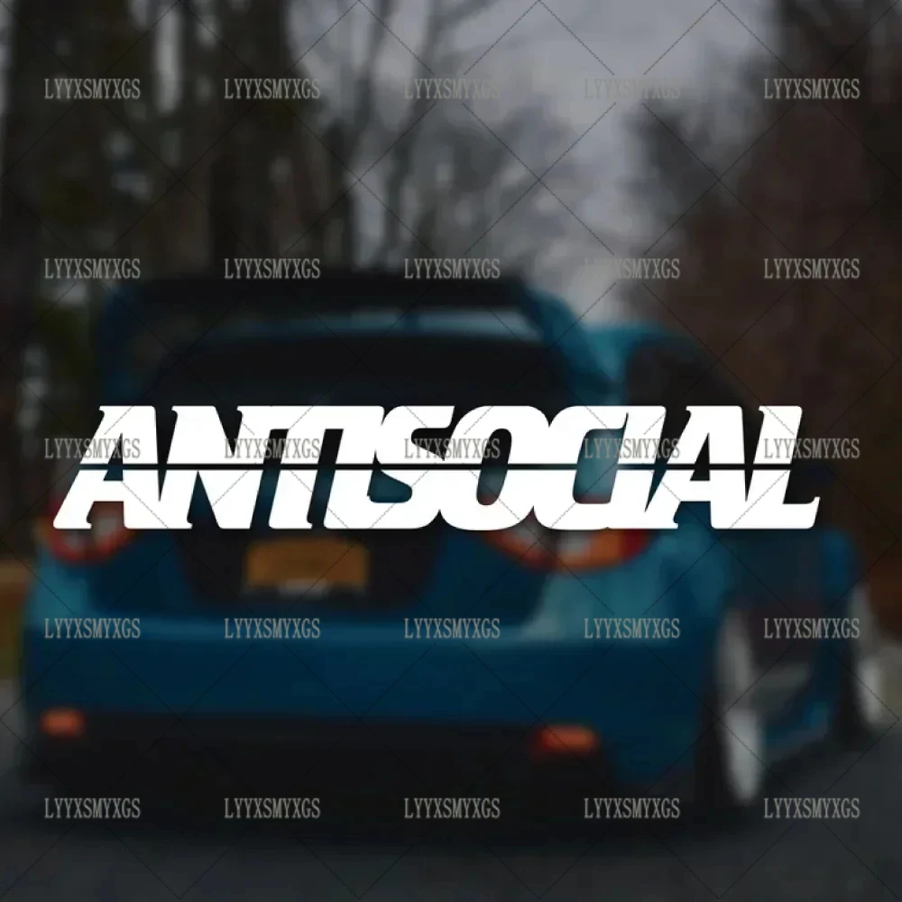 

Self-Adhesive Custom Personalized Antisocial Car Stickers Waterproof Sunscreen Vinyl Decal PVC wholesale Car Accessories