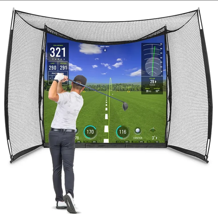 Hot Selling Golf Practice Net With Baffle and Hitting Mat Indoor and Outdoor Golf Training Equipment Hitting Cage