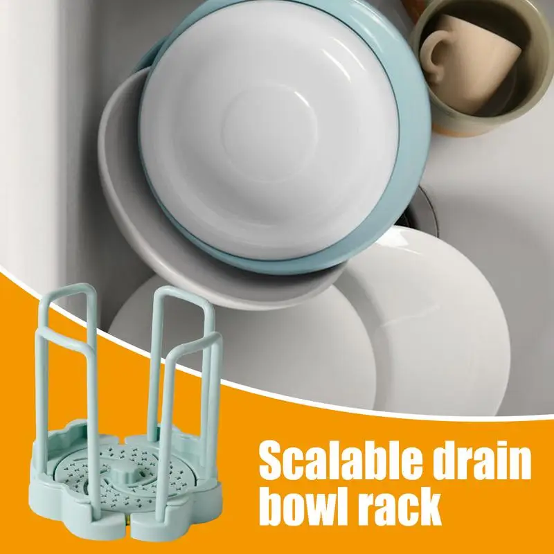 Plate And Bowl Organizer Retractable Dish Drying Rack Space-Saving Dish Rack Household Dish Organizer For Restaurant Apartment