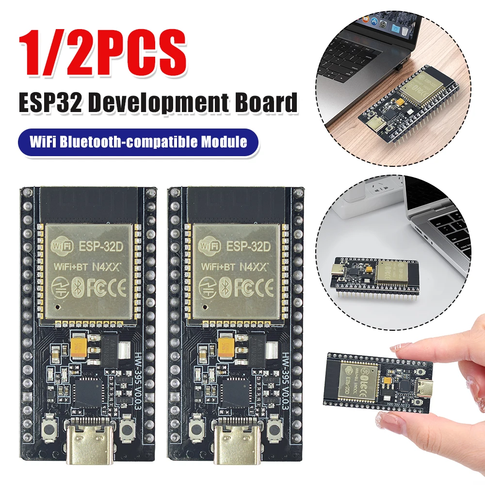 

ESP32--32 CP2102 Development Board WiFi Bluetooth-compatible Wireless Module 2412-2484MHz for Smart Home Mobile IoT