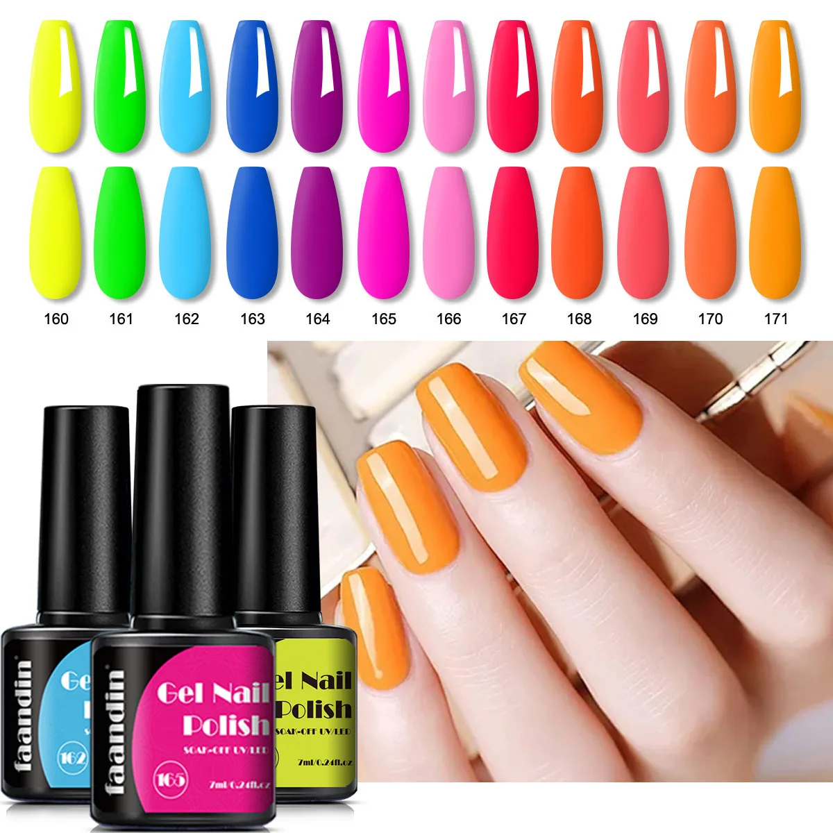 فاسدين 0. زجاجة سعة 24 أونصة، لون خالص، طلاء أظافر جل، سلسلة ألوان مبهرة مختارة، طلاء أظافر بلون سادة، مصباح أظافر سريع الجفاف، خالي من الكحول، لون كامل، ليس من السهل أن يطبيه في المنزل، طلاء أظافر عصرية للنساء