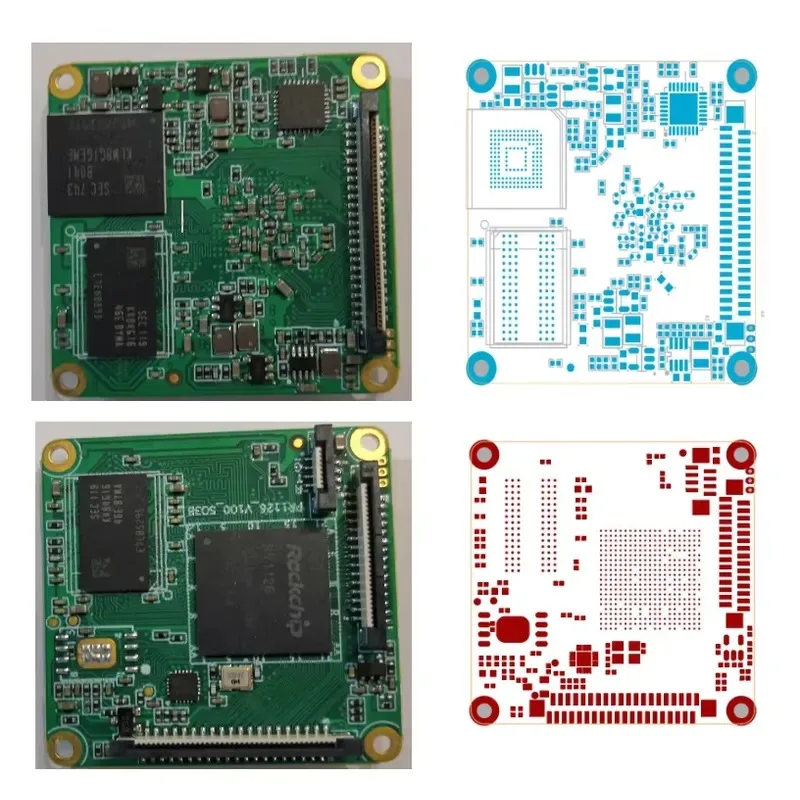 Hot Sale Rock Chip RV1126 Development Kits Board Multi-Interface Basic Algorithm PCBA Board CMOS Sensor Design