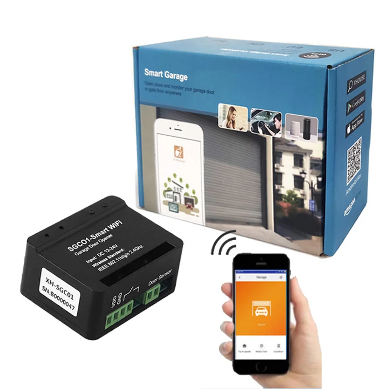 3CH Smart WiFi Garage Door Opener Controller, APP Remote Control from Anywhere, No Hub Needed, History Record/Set Timer/Schedule